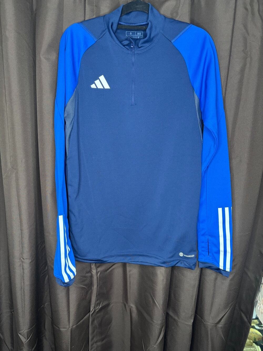 Adidas Tiro 23 Competition 1/4 Zip Training Top Mens S Navy Royal Blue Soccer